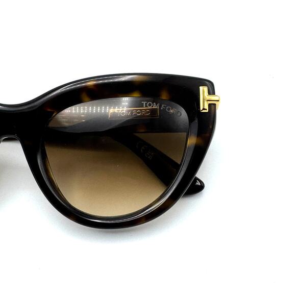 Tom Ford Sunglasses Icon FT1252 52F Dark Havana Cat Eye Frame Gradient Lens 52mm main image 11